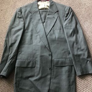 Country Britches gray mini check suit. Sz 40R